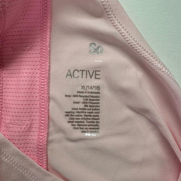 SO Active Light Pink Tank Top - Picture 3 of 3